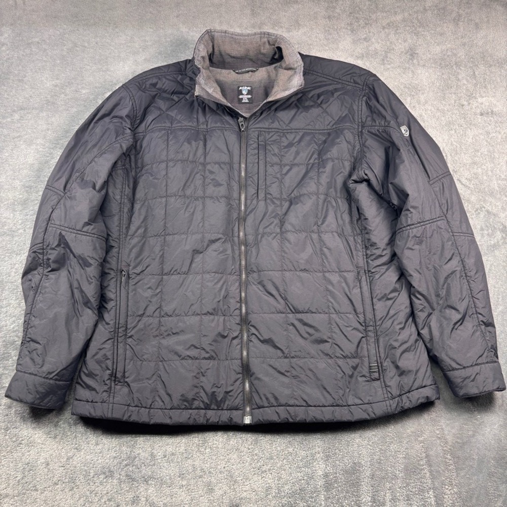 Kuhl Rebel Insulated Jacket Mens 2XL Black Mid Weight Quilted Flannel Lined XXL